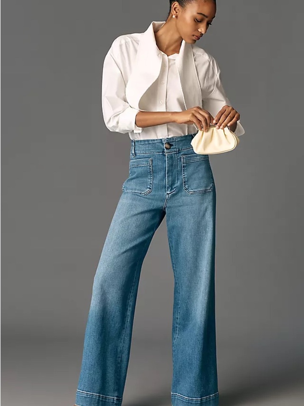 🌸DARLING Maeve Light Blue Denim Jeans with Multicolor Floral Embroidery - Picture 5 of 15
